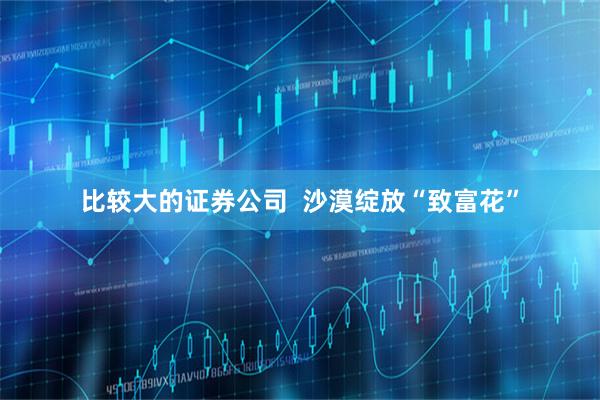 比较大的证券公司  沙漠绽放“致富花”